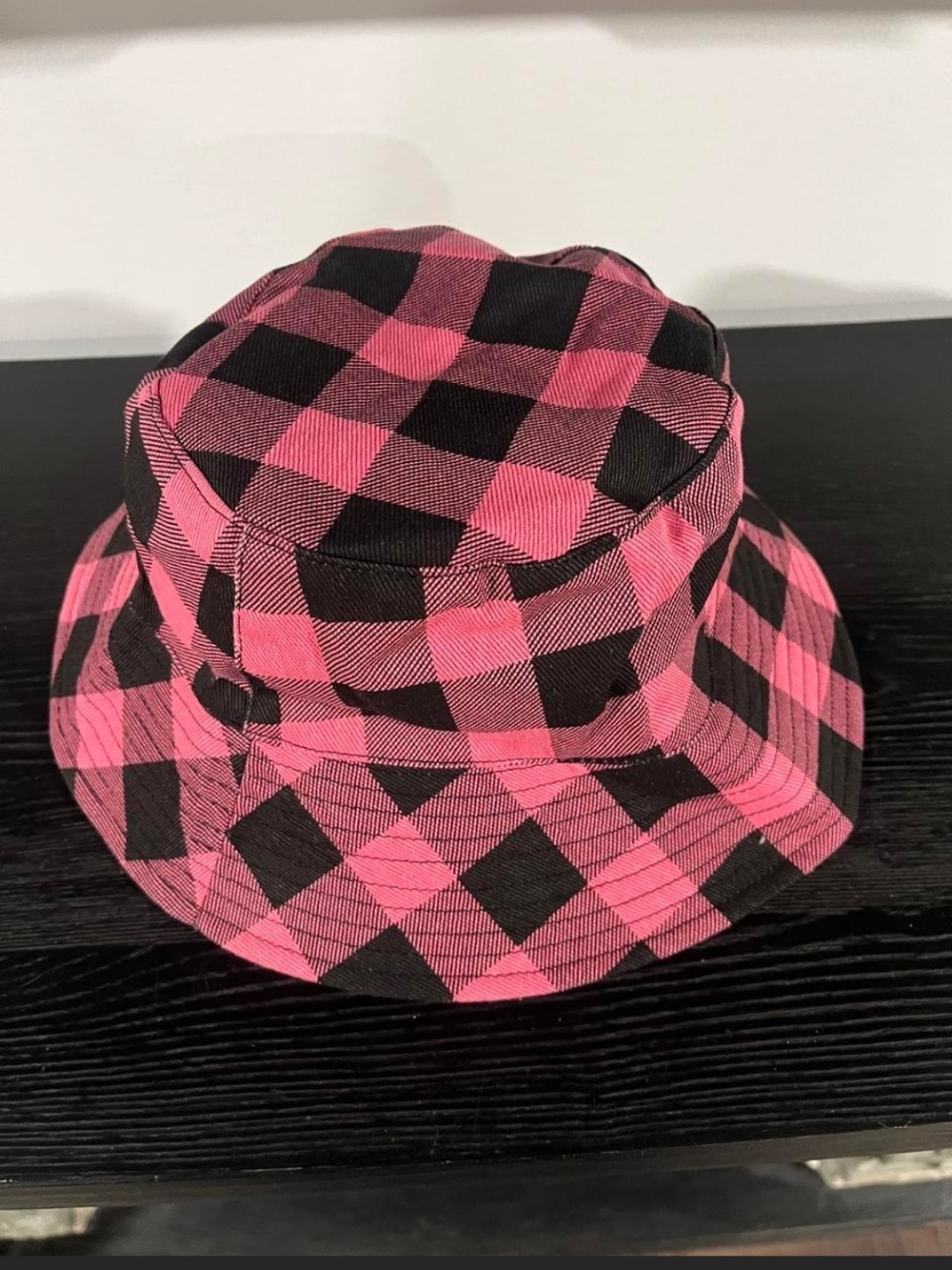 Pink & Black Plaid Bucket Hat